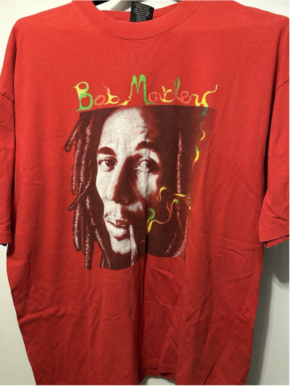 Bob Marley T Shirt Mens 3XL Red Graphic Tee Reggae Roots Music Griffin Activewea
